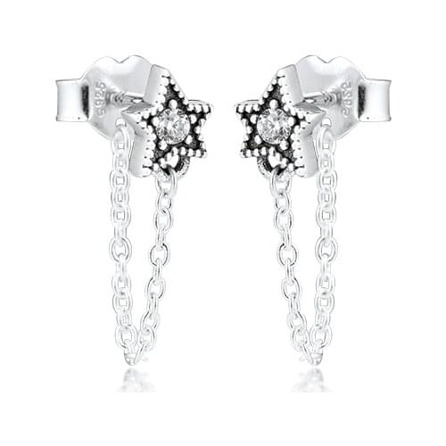 CKK Earring Celestial Stars Stud Earrings Sterling Silver Jewelry 100% 925 Silver Women Brincos Pendientes Aretes De Mujer
