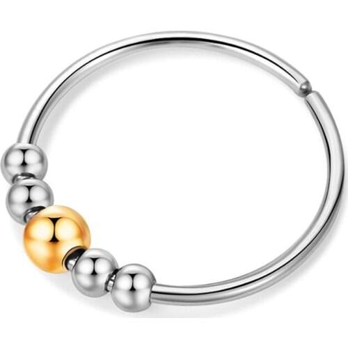 Interesting Creativity To Relieve Anxiety Stainless Steel Open Ring For Women Personality Fashion Hip Hop Jewelry 2021 New Trend