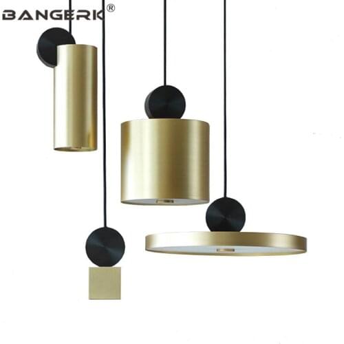 Nordic Design Gold Luminaire Modern LED Pendant Lights Iron Loft Deco Hanging Lamp Pendant Lighting Dining Room Light Fixtures