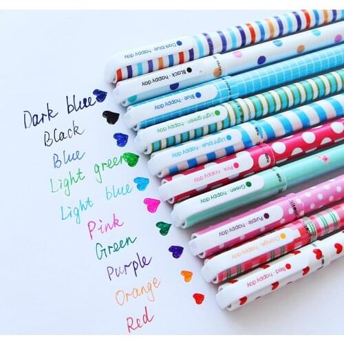 10 Pcs Korean Stationery Stationery Watercolor Pen Gel Pens Set Color Kandelia