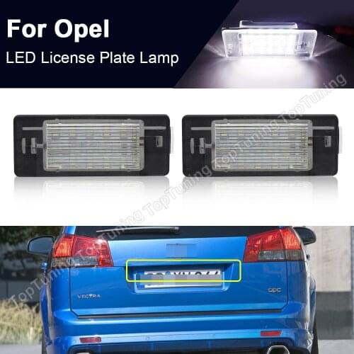 2PCS For Opel Vectra C Estate 2002 2003 2004 2005 2006 2007 2008 Canbus LED License Plate Light Number Plate Lamp White