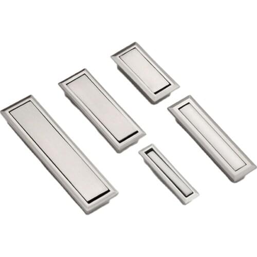 2pcs Concealed Style Tatami Handle Concealed Installation Door Invisible Hardware Wardrobe Drawer Embedded modern minimalist
