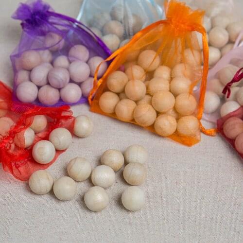 20 pcs/bag of wooden mothballs, aromatic natural wood pellets, insect-proof wardrobe, moth-proof, mildew-proof and deodorant