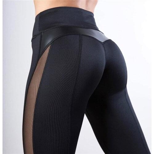 2021 Women Leggings Sexy Mesh Pants Push Up Fitness Gym Leggins Running Leggins Seamless Workout Pants Femme High Waist Mujer