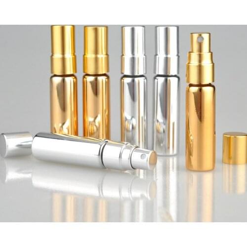 300 Pieces/Lot 5ML Fashion Glass Perfume Bottles Empty Cosmetic Packaging Container With Aluminum Sprayer