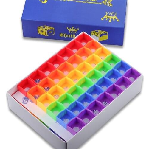 36 Pcs Plastic Billiard Chalk Holders Colorful Billiard Accessories 6 Colors Pool Cue Chalk Holder Protective Cover Chalk Box