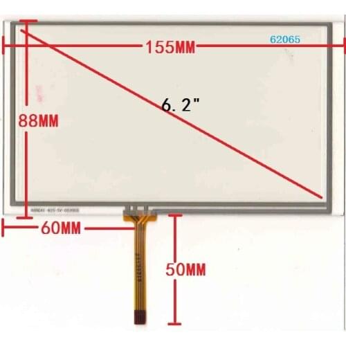 62065 155*88 mm 6.2 inch GPS vehicle-mounted navigation resistive handwritten touch screen
