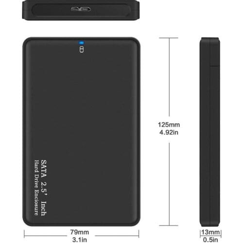 Dropship 2.5 Inch External HD Case USB3.0 To SATA HDD SSD Case 5Gbps SD Disk Case HDD Drive Enclosure for Notebook Desktop PC