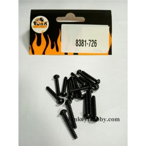 DHK RC CAR PARTS 8381-726 B head Screw-Coarse(3X18mm) (16pcs)