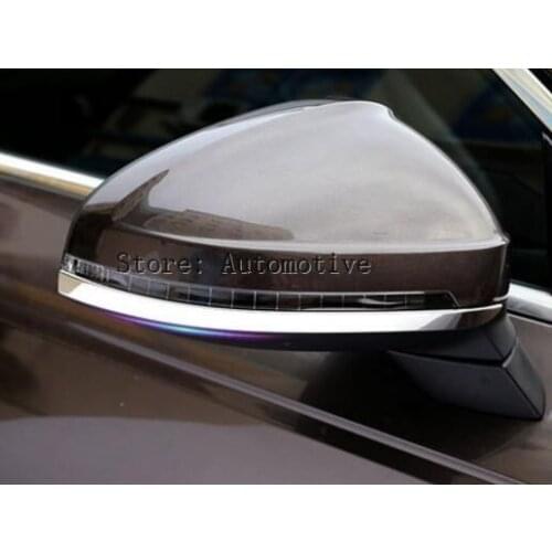 For Audi A4 B9 Sedan Saloon 2016 2017 Car Rearview Mirror Rubbing Strip Cover Stickers Decoration Auto Accessories Car-Styling