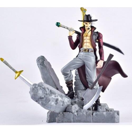 15cm Anime Figure One Piece Dracule Mihawk Monkey D Luffy PVC Action Figures Shippuden Collection Model Toys Gifts Fidget toys