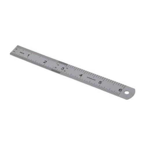 15cm Stainless Steel Straight Ruler 6 Inch Double Sided Ruler Measuring Tool School Office Supplies High Quality