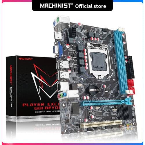 MACHINIST H55 Motherboard socket LGA 1156 Supports DDR3 16G and I3/I5/I7 CPU processor PCI-Express USB2.0 H55-M3 Mainboard
