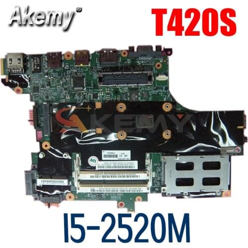 Laptop motherboard For LENOVO Thinkpad T420S Core I5-2520M Mainboard 63Y1914 H0223-4 48.4KE58.041 QM67