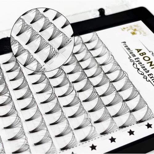 Abonnie Pre Made Fans Volume Wide Fans 10d Russian Volume Professional Eyelash Extensions Faux Mink Individual Lashes 1 Pc