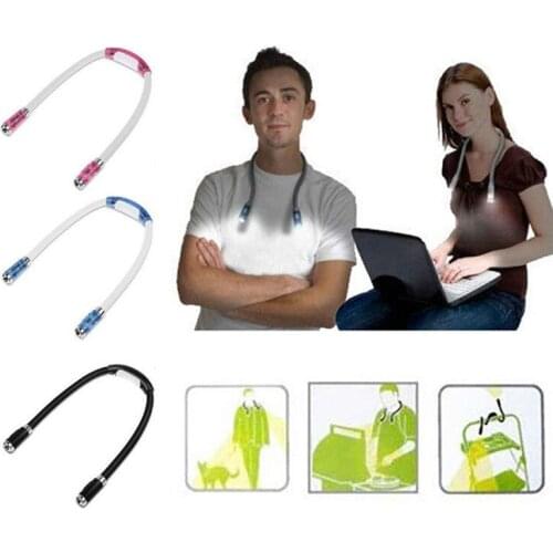 Outdoor neck-mounted night reading lamp hose LED book light multi-purpose portable chandelier drill lighting Glow Headband