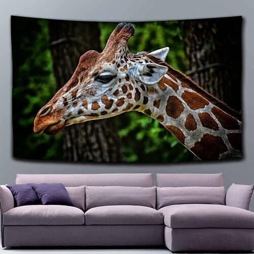 Animal Giraffe Mandala Wall Hanging Carpet Throw Yoga Mat For Home Bedroom Decoration Tapestry Wall Hanging