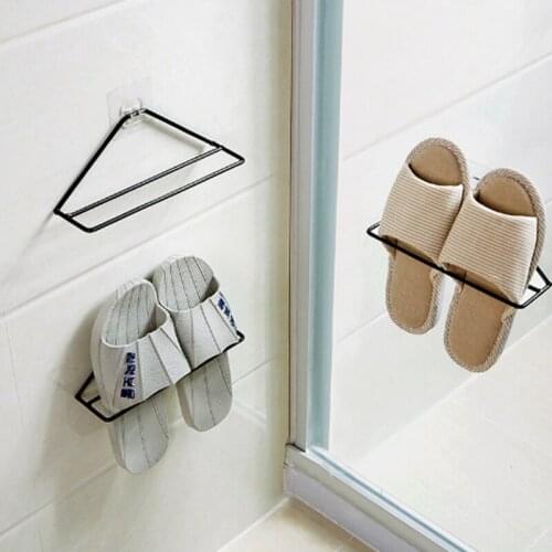 Wrought Iron Wall Shoe Storage Rack Wall-mounted Triangle Shoe Rack For Home Moisture-proof Shoe Rack For Bathroom