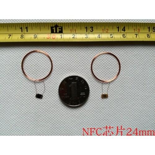 24mm diameter 13.56MHz NFC Tag 213 COB and antenna IC tags 10pcs/Lot passive tag ISO14443A