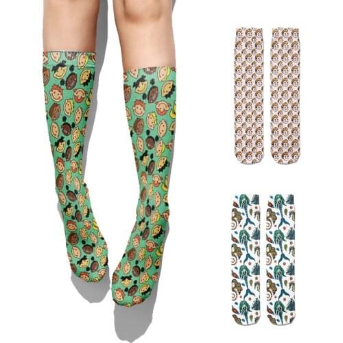 Cartoon Character Cotton Socks For Women Unisex 3D Printed Harajuku Kawaii Female Cotton Socks High Ankle Summer Funny socks