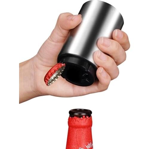 1PCS Home Kitchen Stainless Steel Bottle Opener Beer Opener Automatic Magnetic Beer Openers Bar Wine Opener Tool Cocina