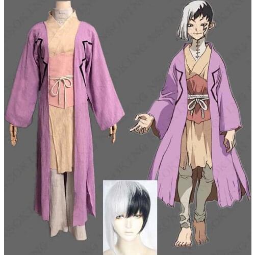 Anime Dr.Stone Asagiri Gen Cosplay Costume wigs custom-made