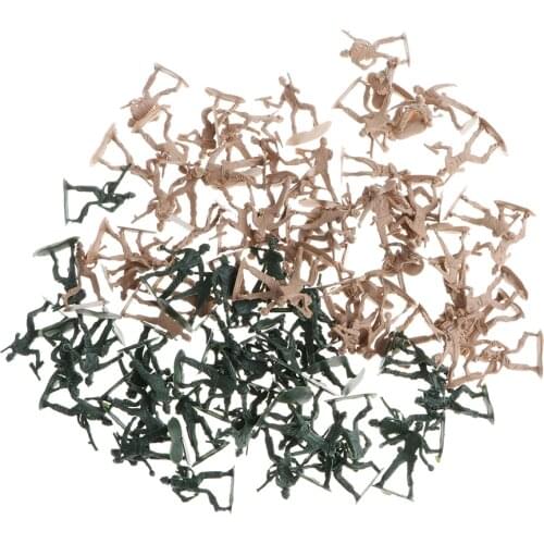 100Pcs Plastic Army Soldiers Figures Toy, Combat Game Army Men Preschool Toy for