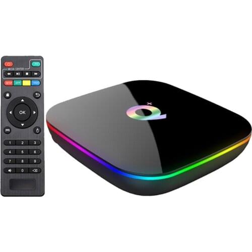 Q Plus Smart TV Box And roid 9.0 TV Box 4GB RA M 32GB ROM Quad Core H.265 USB3.0 2.4G WiFi Set Top Box Media Player