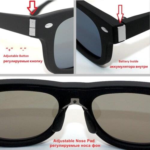 2018 Original Design Sunglasses LCD Polarized Lenses Electronic Adjustable Transmittance with Liquid Crystal Tint Sun Lenses