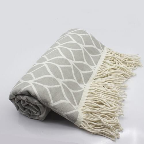 Tmall Home Design Home Design Gray Leaf Embossed Tv Blanket 120x180 cm 005454