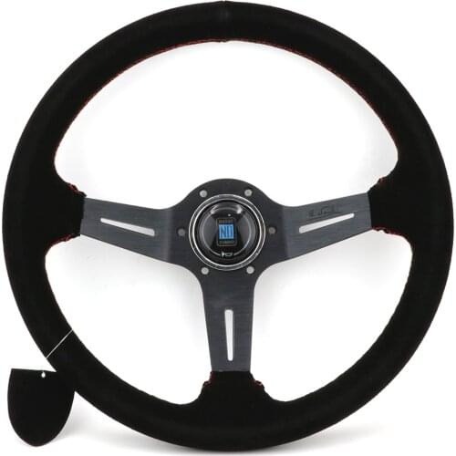 Universal 14inch ND Suede Leather Steering Wheel Drift Sport Steering Wheels