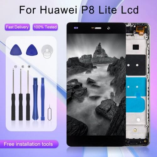 5.0inch For Huawei P8 Lite 2015 Lcd Touch Screen Panel Digitizer Assembly P8 Lite Display Free Shipping With Frame