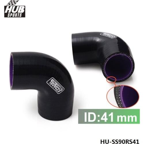 1.625" 41mm 90 Degree Elbow Silicone Hose Pipe Turbo Intake Black & Purple For TOYOTA SUPRA JZA80 2JZ-GE NA 92-00 HU-SS90RS41