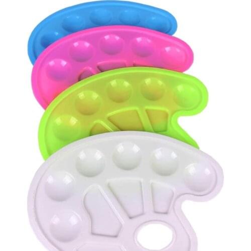 1pc Plastic Palette Student Oil Painting Pallet Drawing Tray Color Palette Art Paint Oil Watercolour White Painting Pallet