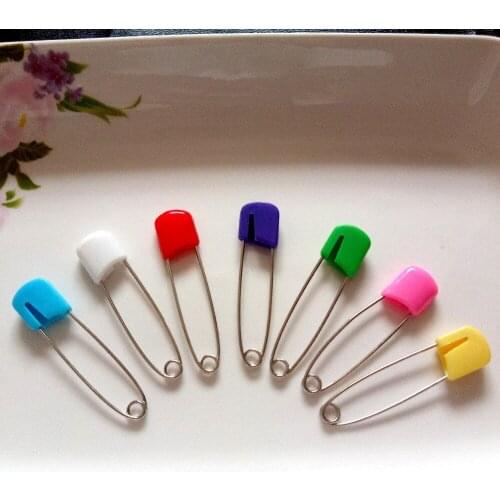 Hot 10pcs Diy Candy Color Safety Pins Findings Safe Secure Clips For Baby Care Shower Cloth Diaper Pins Brooch 4cm/5.5cm