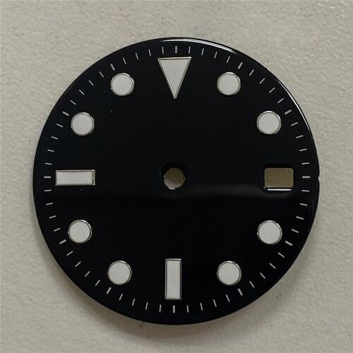 29mm Watch Dial for NH35 Movement Watch Dial with Blue Luminous for NH35 Movement Accessories