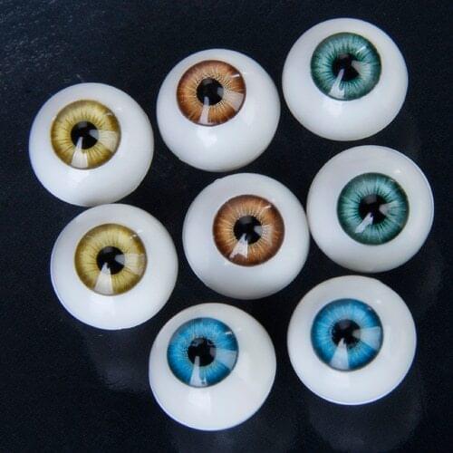 8pcs 14mm Colorful Round Acrylic Doll Eyes Eyeballs for Kids DIY Craft Accs