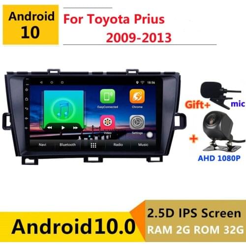 Android 10.0 car radio auto stereo for Toyota Prius 2009 2010 2011 2012 2013 navigation GPS DVD Multimedia Player