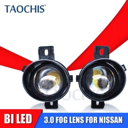 TAOCHIS Car Aluminum 3.0 Inch 3000K 3800k 6000K Waterproof M9 Fog Lamp LED Projector Lens for Nissan March Platina Pulsar Sunny