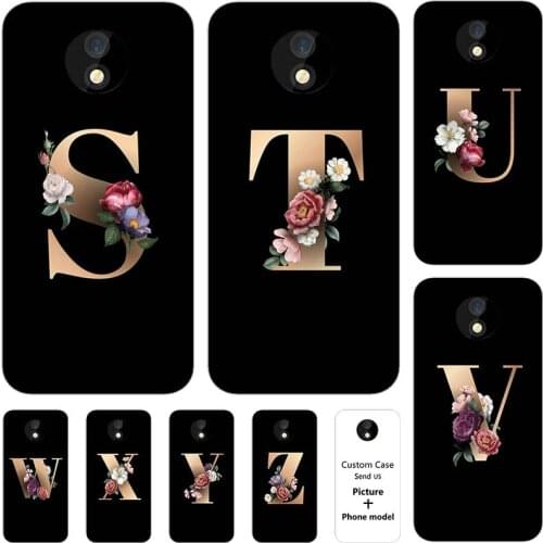 Flower 26 English Name Letters Custom Initial Case For Moto G5S Plus Soft Cover for MOTO G5 Plus
