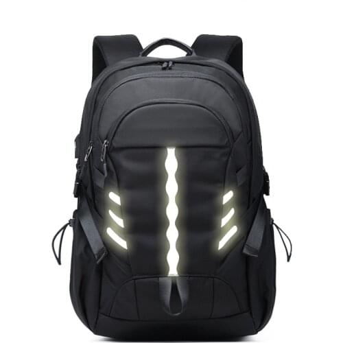 NANCY TINO Business Backpack Multi-functional Simple Reflective Nylon Student Travel Mens Computer Bag