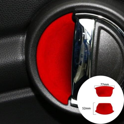 For BMW MINI F56 2014-2020 Alcantara Suede Wrap Car Door Bowl Decals Handles Panel Trim Stickers Cove Internal Car-styling
