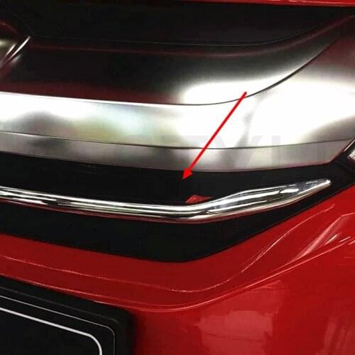 For Honda City 2014-2017 ABS Chrome Front Mesh Grill Bumper Cover Trim Insert Bonnet Garnish Molding Guard Protector 1pcs