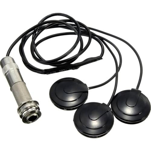 ELOS-Universal Pickup Piezo 3 Transducer 6.35mm For Acoustic Guitar Ukulele Mandolin