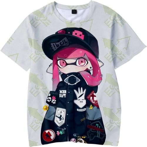 Splatoon Black Squid Kids Cool Cute Summer T-shirt Streetwear 3D Casual Boys/girls Shirt Cotton T-shirt Fashion Super Cool
