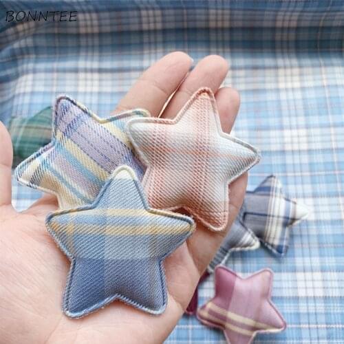 Headwear Women Hair Clips for Girl Five-pointed Stars Korean Style Hairgrips Daily Plaid Stylish Kawaii Adult Ins Newest popular