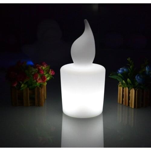 2019 Hot D13.5*H28cm 16 Color Change RGB LED Electrical Candle Glowing Mood Lights for Xmas Eve Christmas Decoration 10pcs/lot