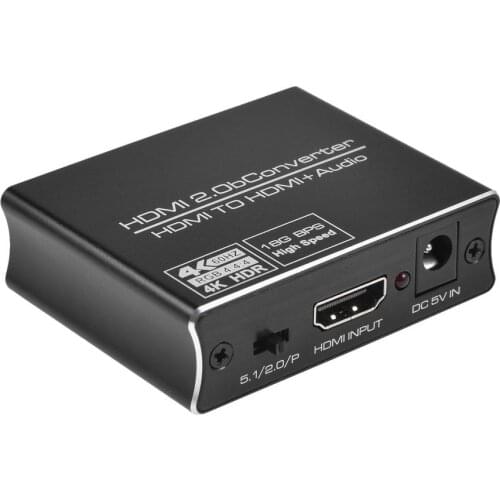 HDMI 2.0 Audio Extractor Splitter HDMI To HDMI Audio Converter For Computer TV