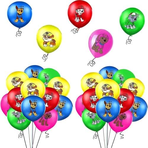 Paw Patrol Toys Foil Balloons Action Rubble Skye Ruder Chase Marshall Dog Model Boys Party Supplies Deco Gift Set For Children