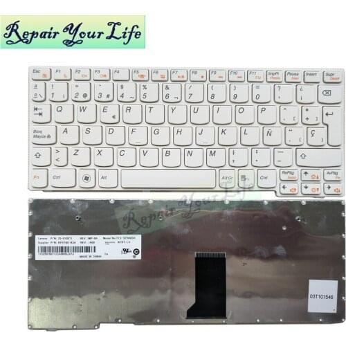 Laptop keyboard SP Spanish for lenovo LS10-3 S10-3s 25-010071 KFRTBE143A white with frame latest computer accessories